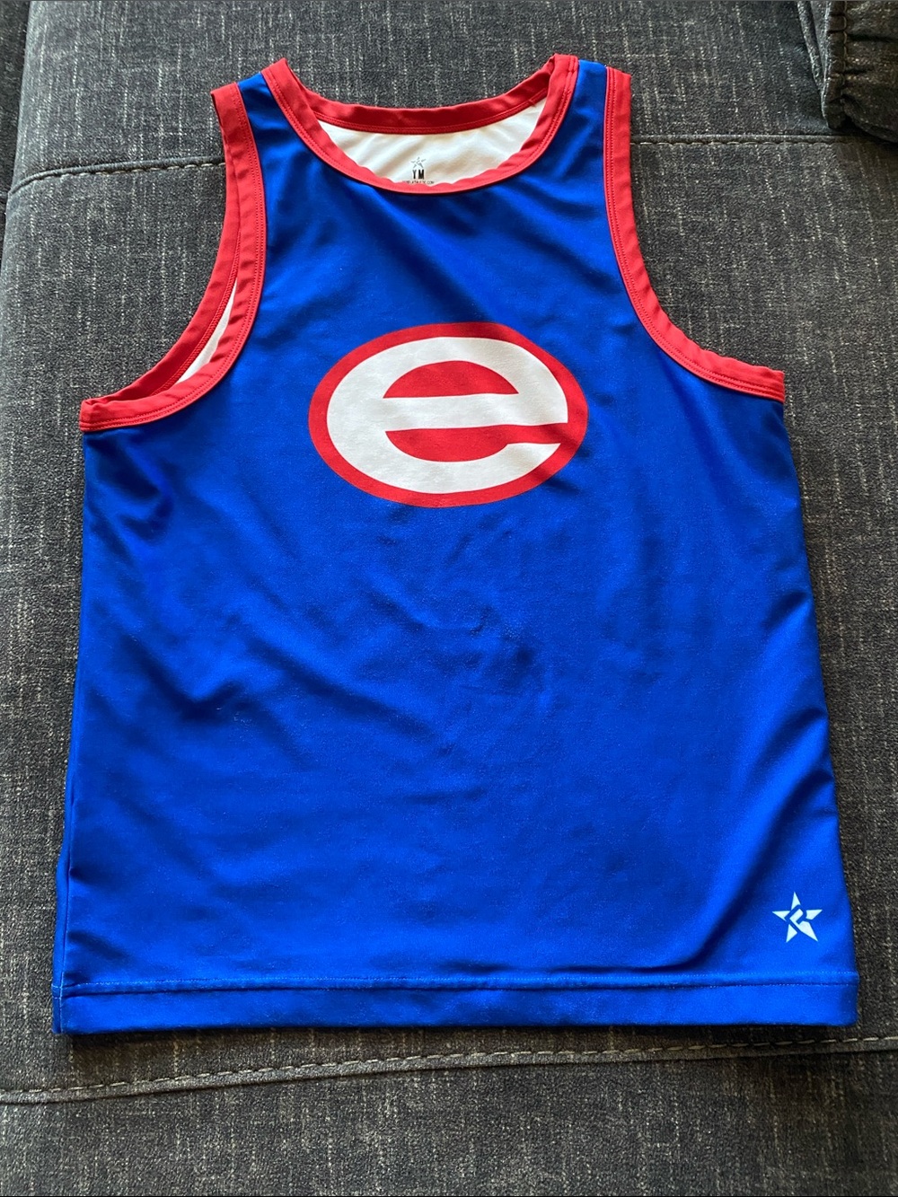 Rebel tank Blue & Red “e” Athletic top